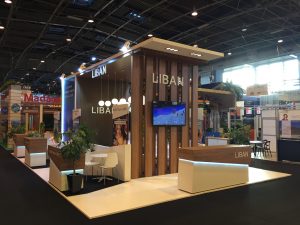 Our exhibition stand at TopResa in Paris ('Liban' is French for Lebanon)
